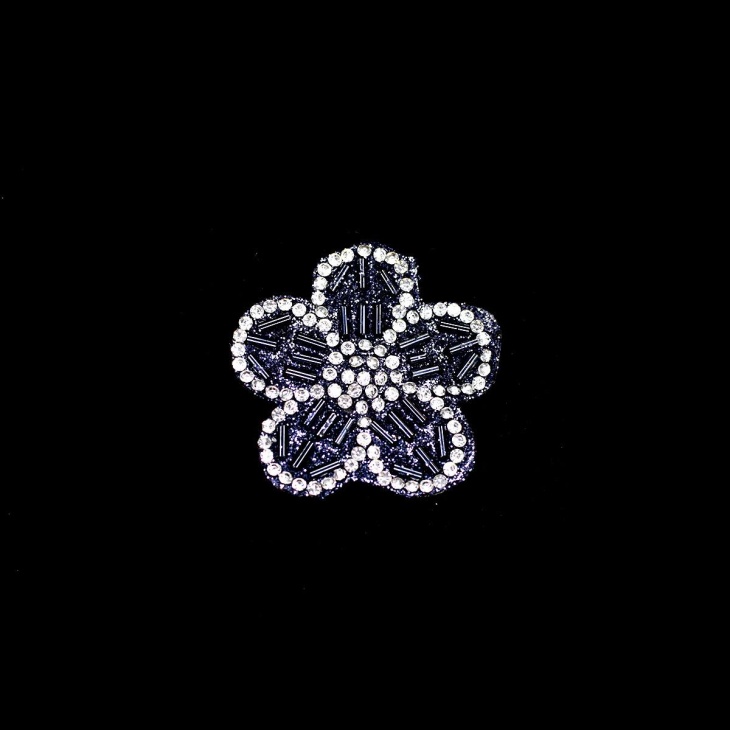 Aplicación flor fantasia termoadhesiva | Mercería Online Pontejos