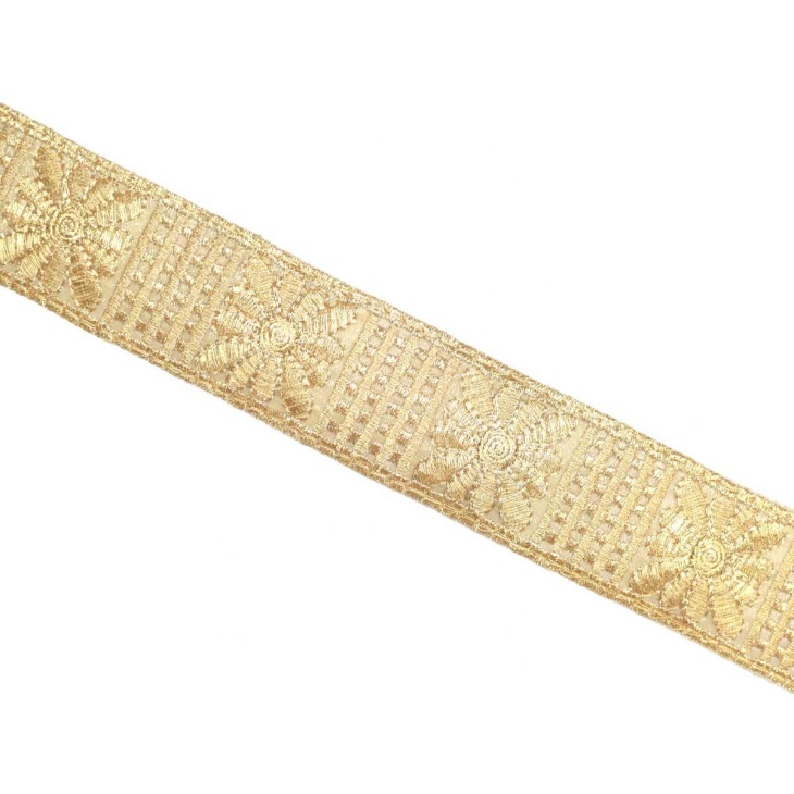 Gallon metallic flowers and pictures 162 | Haberdashery Online Pontejos