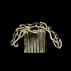 Peineta strass dorado | Mercería Online Pontejos