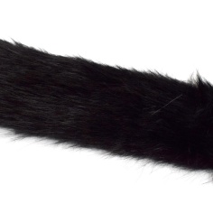 Black synthetic long hair strip | Haberdashery Online Pontejos