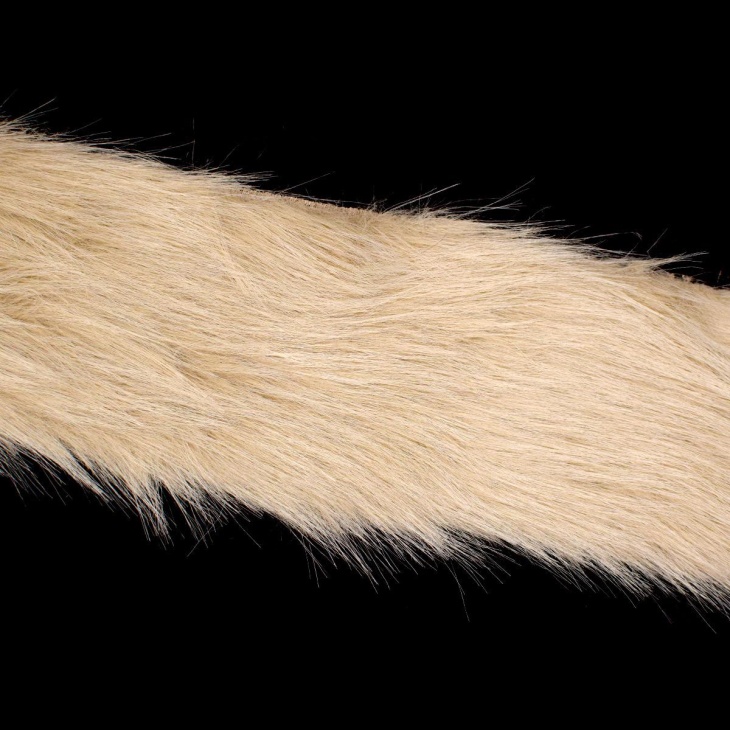 Black synthetic long hair strip | Haberdashery Online Pontejos