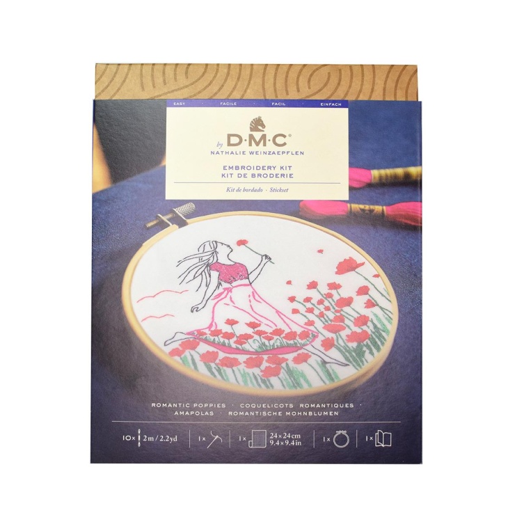 Kit embroidery poppies (+ rack) | Haberdashery Online Pontejos