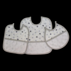 Set of 3 bibs of polka dots | Haberdashery Online Pontejos 2