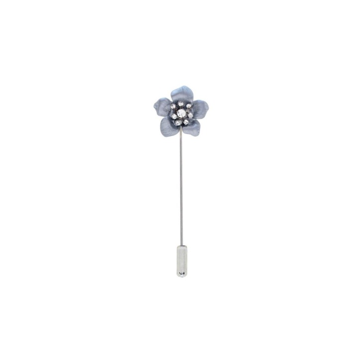 Alfiler de novia flor plata mate 4ud | Mercería Online Pontejos