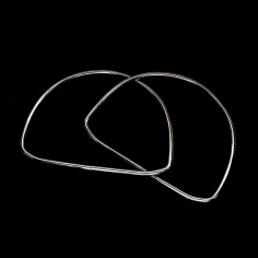 Oval metallic handles for bag | Haberdashery Online Pontejos