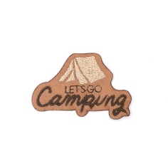 Woven Application Let's Go Camping | Haberdashery Online Pontejos