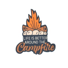 Parche termoadhesivo impreso campfire | Mercería Online Pontejos