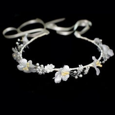 Corona/diadema flor tela | Mercería Online Pontejos