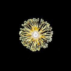 Button metal flower pearl | Haberdashery Online Pontejos