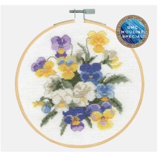 Kit punto cruz las violetas | Mercería Online Pontejos