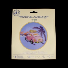 Kit Punto de Cruz El Car Pink Beetle | Haberdashery Online Pontejos
