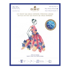 Kit punto de cruz la fiesta rosa | Mercería Online Pontejos
