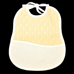 Bib with dog footprints and hearts 6 months | Haberdashery Online Pont