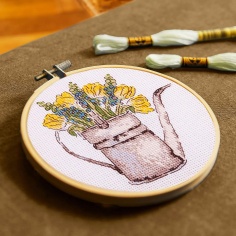 Kit cross stitch sprinkler with sunflowers | Haberdashery Online Pontejos