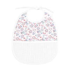 Babero con flores 6 meses | Mercería Online Pontejos