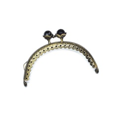 Boquilla broche bola facetada bronce | Haberdashery Online Pontejos
