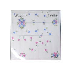 Pañuelo señora 100% algodon estampado color caja/3 ud. tamaño 32cm | M