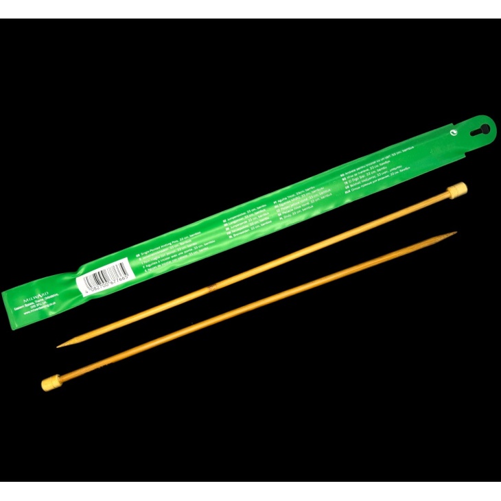 Aguja tricotar bamboo 33cm | Mercería Online Pontejos