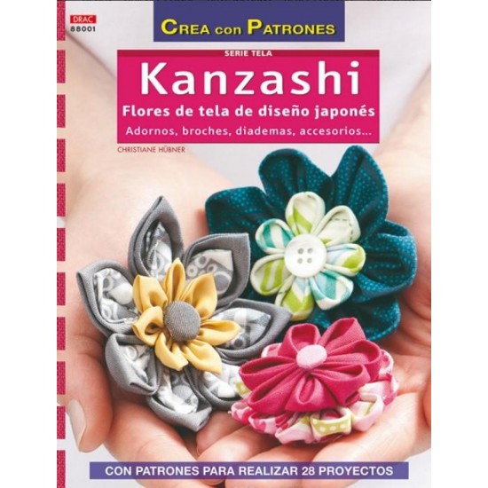 Kanzashi flores de tela de...