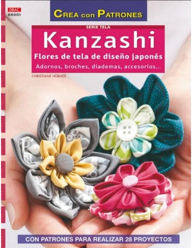 Kanzashi flores de tela de diseño...