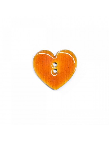 Botón corazón de madera