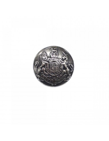 Botón metal escudo leones