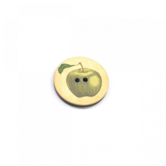 Botón madera manzana