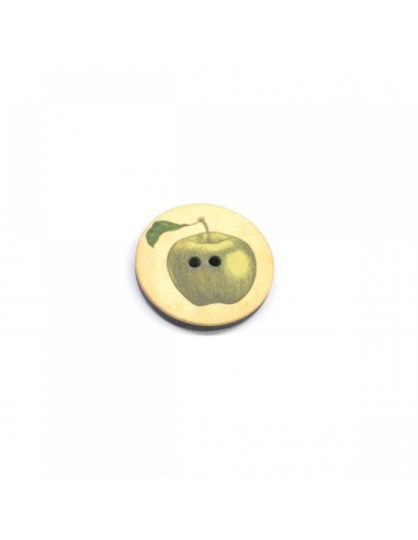 Botón madera manzana